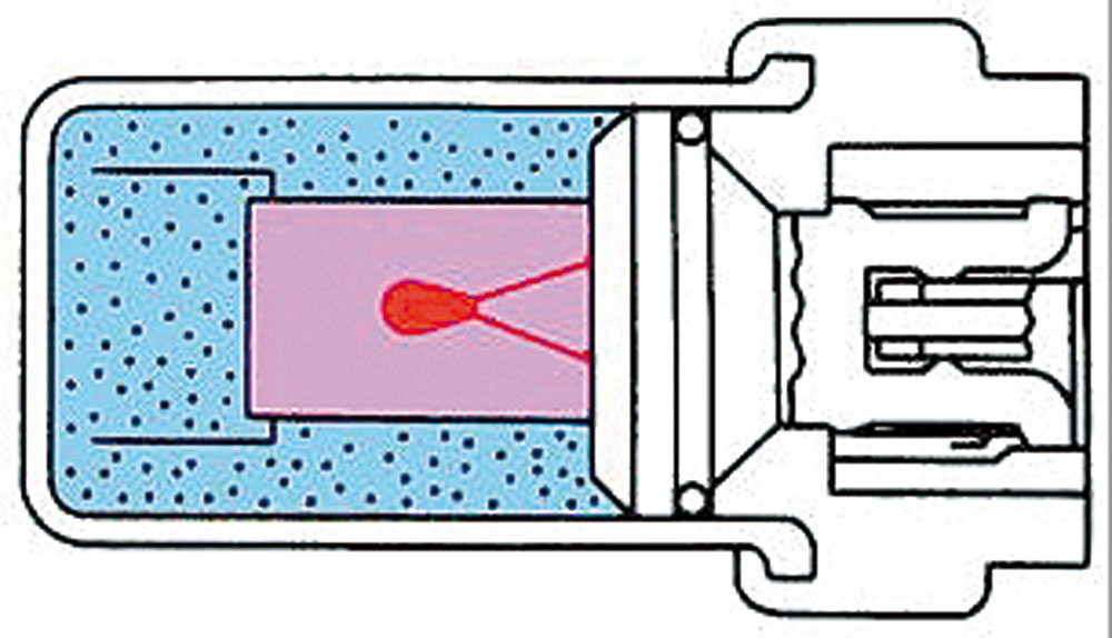 Filamento metálico responsável por iniciar reação química nas Câmaras de Combustão