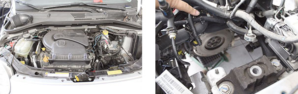 Motor Evo flex e o processo de substituição do filtro de ar / Conjunto da transmissão removido