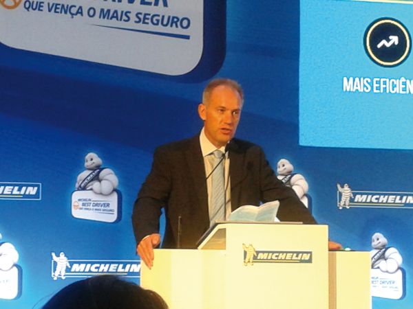 Damien Destremeau durante a apresentação do Programa Best Drive da Michelin, em São Paulo (SP)