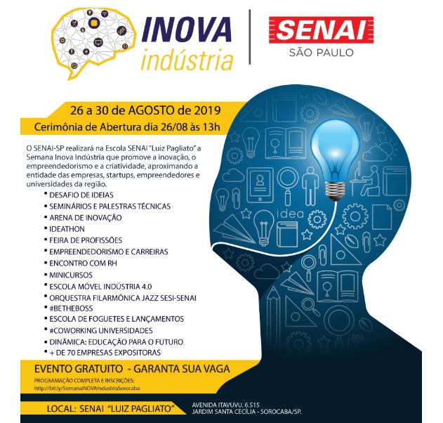 SENAI promove a semana Inova Indústria em Sorocaba