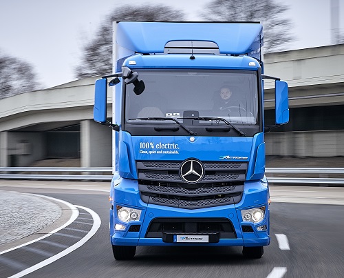 eActros  é o caminhão da Mercedes-Benz totalmente elétrico utilizado na distribuição urbana